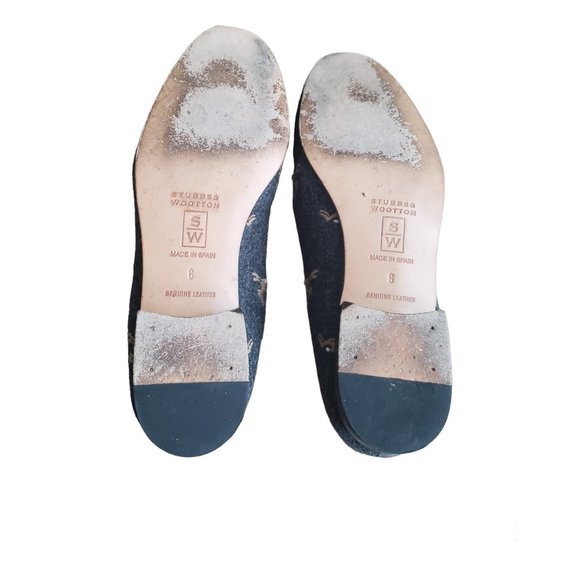 J. Crew /Stubbs & Wootton Gray Collab Classic Flannel Loafers Rabbit /Hare W(6) - Picture 11 of 13